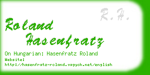 roland hasenfratz business card